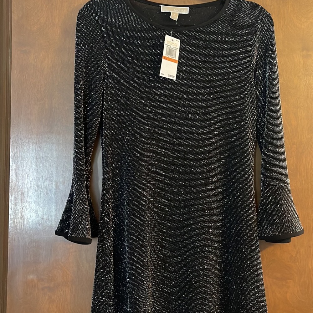 New with tags Michael Kors black dress with silver